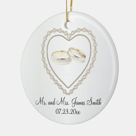 Wedding Keepasje voor de Bride en Groom Keramisch Ornament (Links)