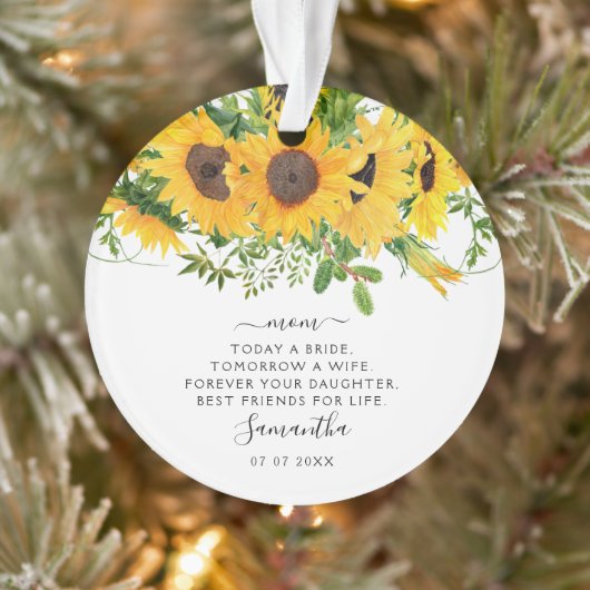 Wedding Keepasmoeder van de Bride Floral foto Ornament (Boom)