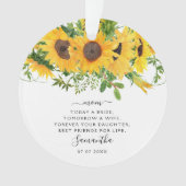 Wedding Keepasmoeder van de Bride Floral foto Ornament (voorkant)