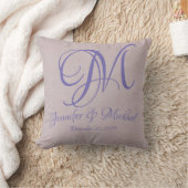 Wedding Keepomwille Dusty Pink Monogram Pillow Kussen (Deken)