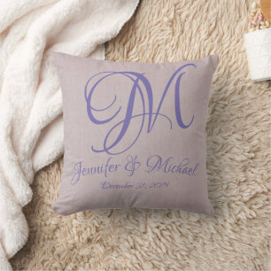 Wedding Keepomwille Dusty Pink Monogram Pillow Kussen
