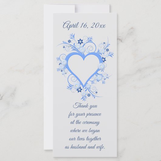 Wedding Keepomwille Favor met Romantic Heart Lijst (Achterkant)