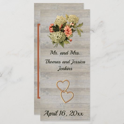 Wedding Keepomwille Favor met Rustic Charm (Voorkant / Achterkant)