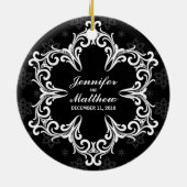 Wedding Keepomwille Foto Ornament in B&W (Achterkant)