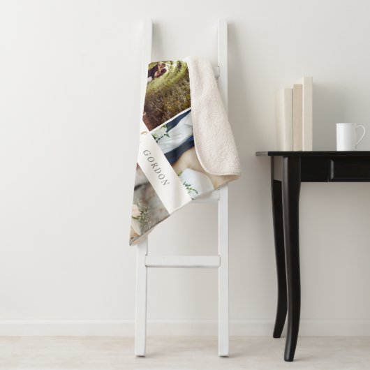 Wedding Keepomwille Mr en Mrs. 6 Foto Collage Sherpa Deken (In situ)