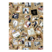 Wedding Keepsake 30 Photo Collage Gold ID1065 Foto Afdruk (Voorkant)