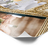 Wedding Keepsake 30 Photo Collage Gold ID1065 Foto Afdruk (Hoek)