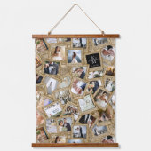 Wedding Keepsake 30 Photo Collage Gold ID1065 Hangend Wandkleed (Voorkant)