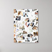 Wedding Keepsake 30 Photo Collage Wit ID1065 Canvas Afdruk (Voorkant)