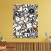 Wedding Keepsake 30 Photo Collage Zwart ID1065 Canvas Afdruk (Insitu (Woonkamer))