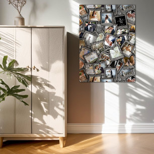 Wedding Keepsake 30 Photo Collage Zwart ID1065 Foto Afdruk