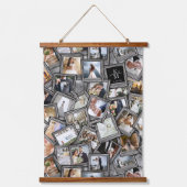 Wedding Keepsake 30 Photo Collage Zwart ID1065 Han Hangend Wandkleed (Voorkant)