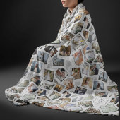 Wedding Keepsake 31 Photo Collage Wit ID1065 Fleece Deken