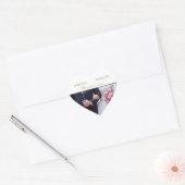Wedding Keepsake Foto Elegant Wit Hart Sticker (Envelop)
