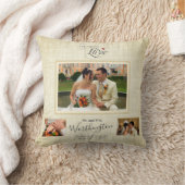 Wedding Keepsake Fotocollage Gepersonaliseerde Goo Kussen (Deken)