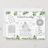 Wedding Kinder Activiteiten spel Kaart (Voorkant)