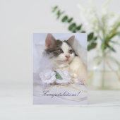 Wedding Kitten Briefkaart (Staand voorkant)