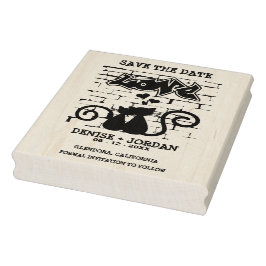 Wedding Kittens in love on Graffiti Wall Design Rubberstempel
