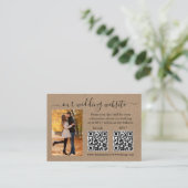 Wedding Kraft RSVP - Details foto 2 QR Informatiekaartje (Staand voorkant)