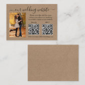 Wedding Kraft RSVP - Details foto 2 QR Informatiekaartje (Voorkant / Achterkant)