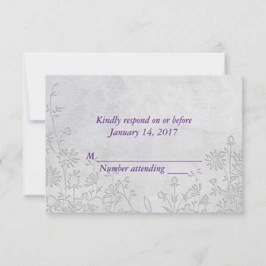 Wedding Lace RSVP (Voorkant)
