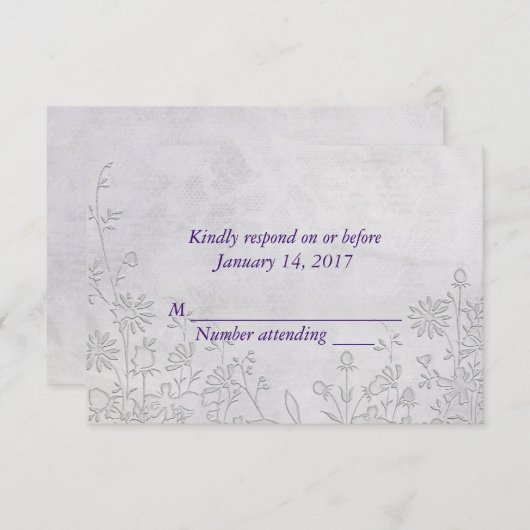 Wedding Lace RSVP (Voorkant / Achterkant)