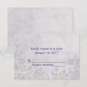 Wedding Lace RSVP Kaartje (Voorkant / Achterkant)