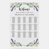 Wedding lavender 15 tables seating chart acryl bord (Voorkant)