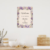 Wedding lavender champagne cream welcome poster (Keuken)