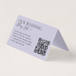 Wedding Lavender Lilac QR Code Playlist Kaart