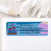 Wedding Let's Flamingle Bird Beach at Dusk Address Etiket (Insitu)