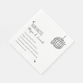 Wedding Leuke weetjes hand getrokken funky disco b Servet (Hoek)