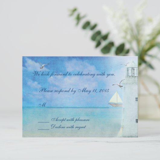 Wedding Lighthouse RSVP (Staand voorkant)