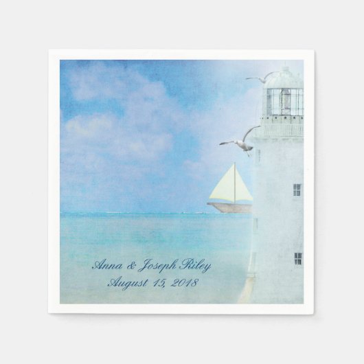Wedding Lighthouse Servetten (Voorkant)