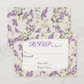 Wedding Lilacs RSVP (Voorkant / Achterkant)