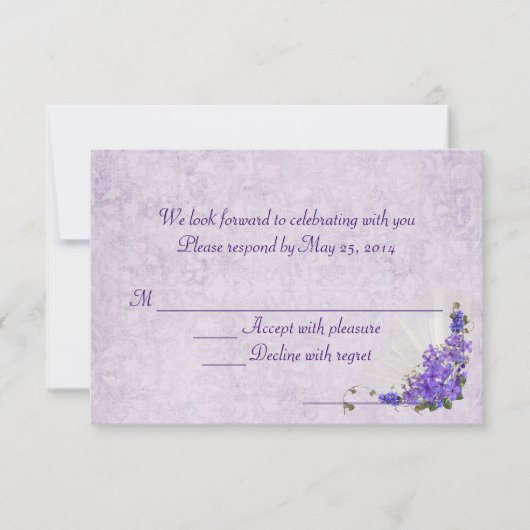 Wedding Lilacs RSVP (Voorkant)
