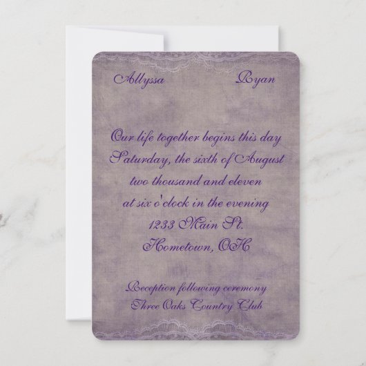 Wedding Lily van de Valley bouquet Kaart (Achterkant)