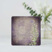 Wedding Lily van de Valley vintage Kaart (Staand voorkant)