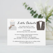 Wedding Little Details Bruid & bruidegom Details Informatiekaartje (Staand voorkant)