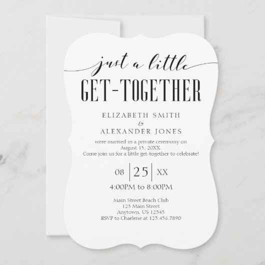 Wedding Little Get-Together Simple Party Kaart (Voorkant)