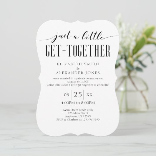 Wedding Little Get-Together Simple Party Kaart (Staand voorkant)