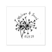 Wedding Logo Dandelion Greenery Hand Drawn Zelfinktende Stempel (Design)
