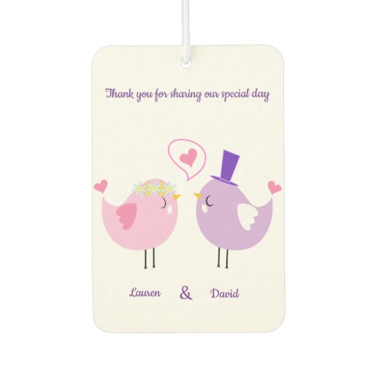 Wedding Love Birds Luchtverfrisser (Voorkant)