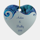 Wedding Love Heart Favor Ornament (Achterkant)