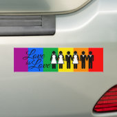 WEDDING LOVE IS LOVE 2 -.png Bumpersticker (Op auto)