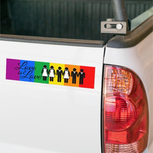 WEDDING LOVE IS LOVE 2 -.png Bumpersticker (Op Truck)