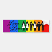 WEDDING LOVE IS LOVE 2 -.png Bumpersticker (Voorkant)