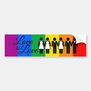 WEDDING LOVE IS LOVE 2 -.png Bumpersticker
