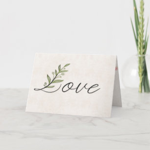 Wedding Love Leaf Kaart