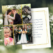 Wedding Love n Thanks Photo Collage Message Bedankkaart